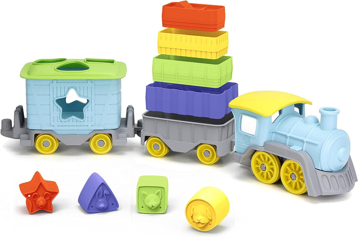 Green Toys® Stack & Sort Train Made in USA TRNA-1054