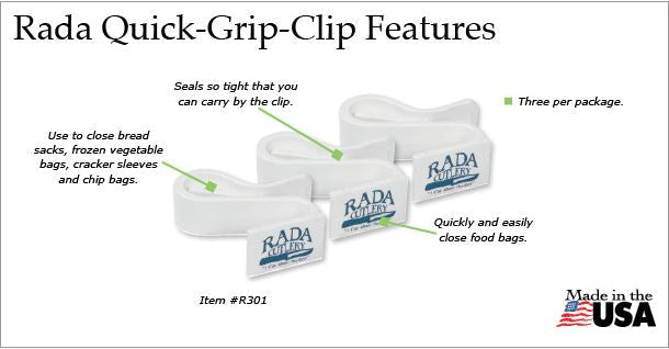 Grip Clips 3pk USA Made by Rada Cutlery B301