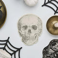 Halloween Skull Napkins - Black & White Skull Paper Napkins - Halloween Party Decorations - Creepy Chic Halloween - Pack Of 16 - Jolie Fete UK