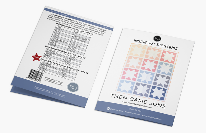 Inside Out Star Quilt Pattern - Printed
