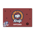 Knafs Digital Gift Card graphic with knife illustration on a dark red background