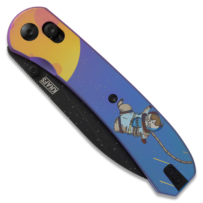 Lander 2 pocket knife, Gary Ti black S35VN edition, closed, front view