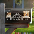 Pet Lovers, Dog Lovers, Cat Lovers - Family Name House Address Dogs Cats - Personalized Mailbox Cover