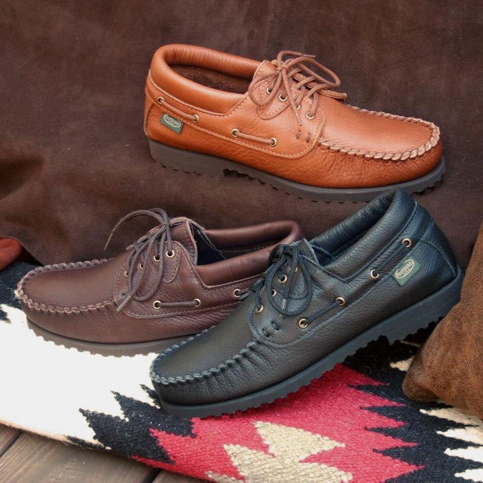 Men's Lace-up Shoes - Cushion-Flex Soles #497-CFS Deerskin Leather Made in USA