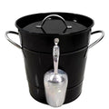 Metal Beer Ice Bucket Wine Bucket with Plastic Insert and Scoop for Party