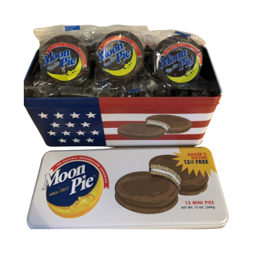 More Supply Came: Americana Mini MoonPie Tin 13-Pack of Mini Pies Made in USA