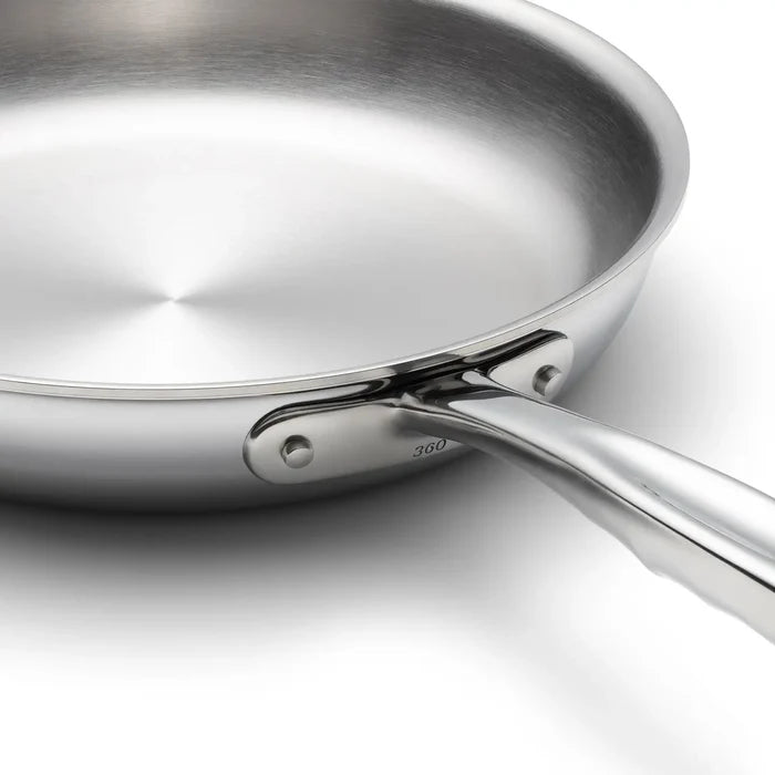New: 10" Stainless Steel Frying Pan USA Made by 360 Cookware IL010-ST