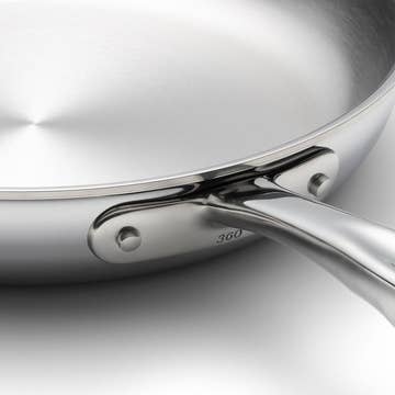 New: 11.5" Stainless Steel Frying Pan USA Made by 360 Cookware IL115-ST