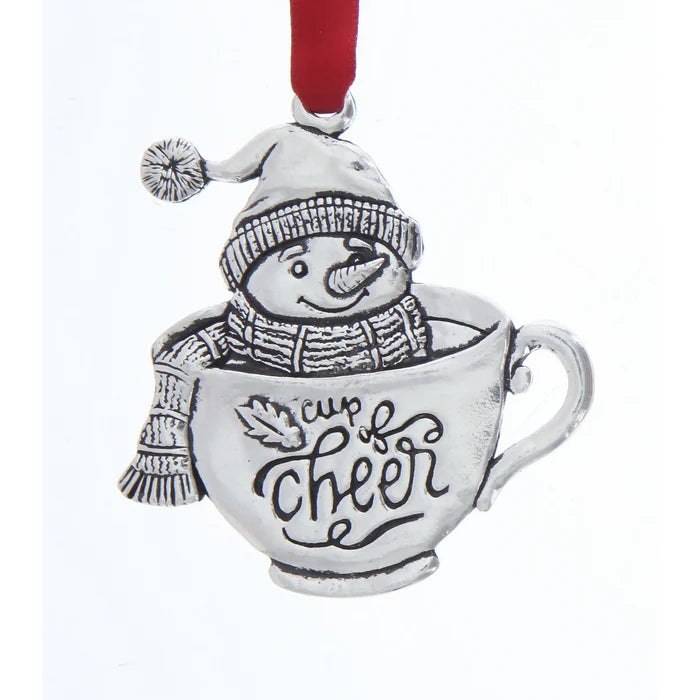 New: 2-Pack Cozy Holiday Cheer Ornament Made in USA