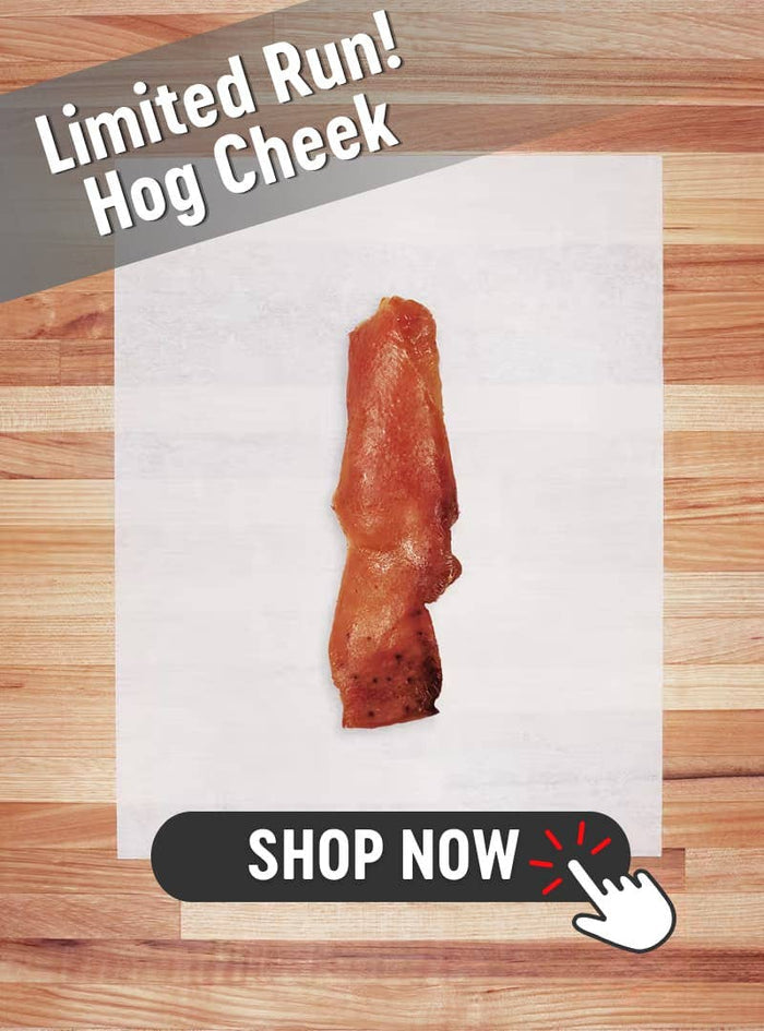 New: 2-Pack of Hog Cheek - Bulk Chew - Dog Treats - Limited Time Only. Made in USA