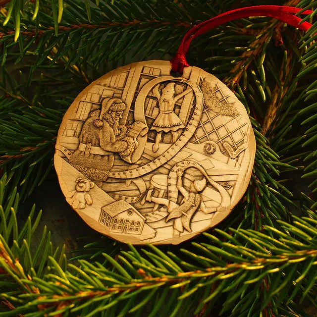 New: Bronze 2-Pack 2025 Annual Ornament - Checking it Twice