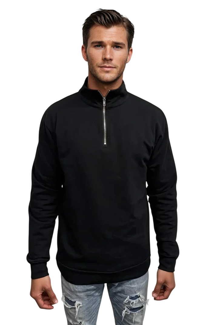 New Color Fleece Quarter Zip Pullover - Made in USA 13558