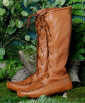 New Men's Knee High Deertan Boots Made in US by Footskin 4740
