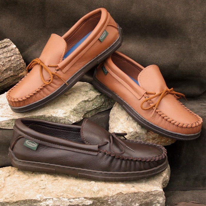 New: Men's Wrap-Around Deertan Rubber Sole Shoes Item #485 Made in USA
