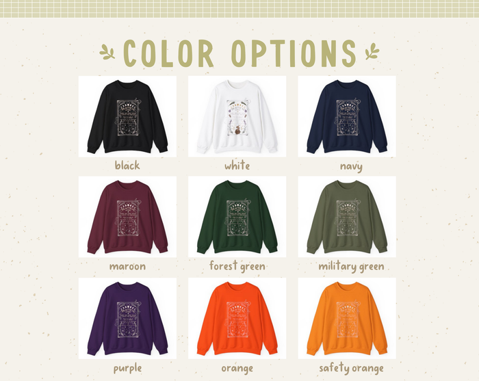 Practical Magic Spell Page Crewneck