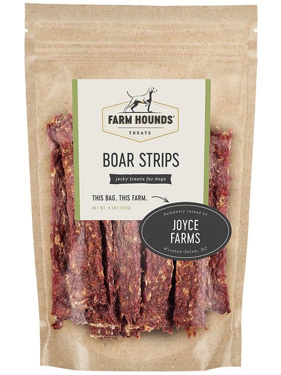 Premium Boar Jerky Strips Dog Treats - All-Natural - 4.5oz