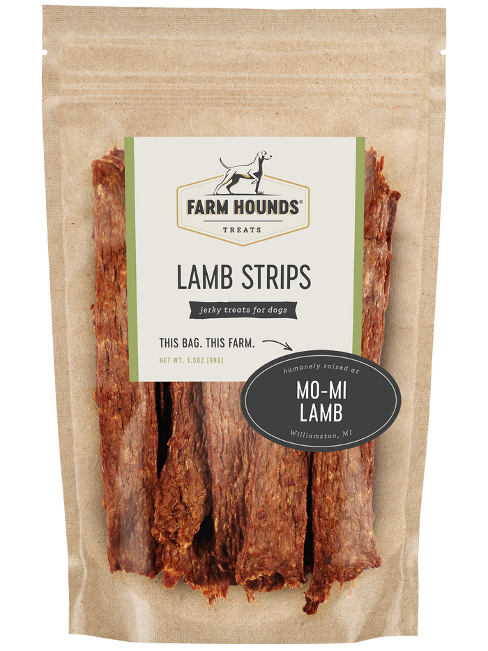 Premium Lamb Strips - All-Natural - 3.5 oz (LIMITED SEASONAL ONLY): 4.5oz USA Raised and Made