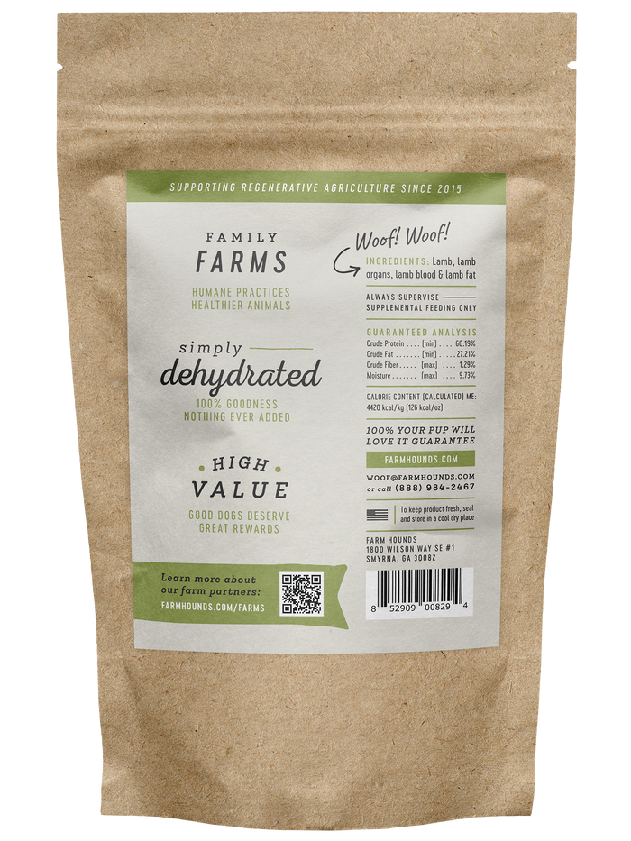 Premium Lamb Strips - All-Natural - 3.5 oz (LIMITED SEASONAL ONLY): 4.5oz USA Raised and Made