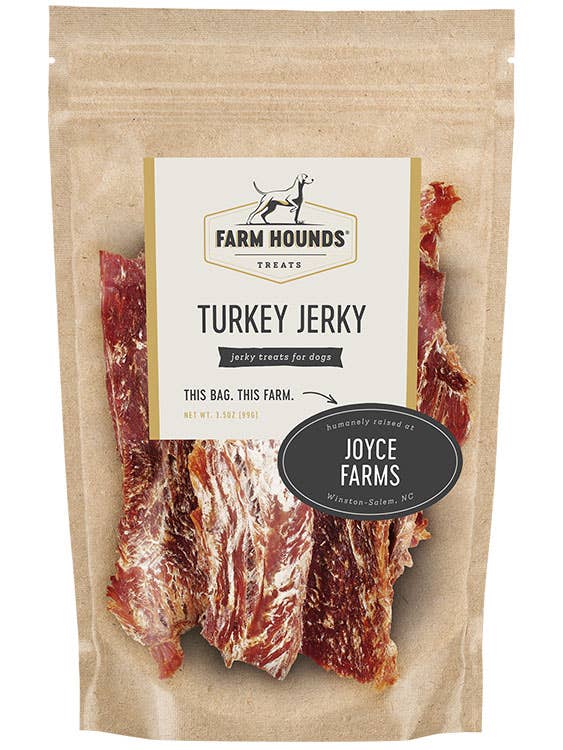 Premium Turkey Jerky Dog Treats - All-Natural - 3.5oz Made in USA