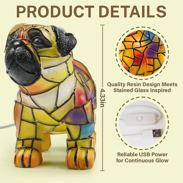 Pet Lovers-Pug Lamp - Personalized Custom Dog Lamp
