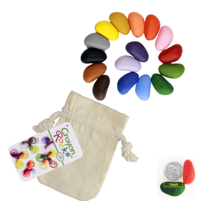 Sale: 16 Crayon Rocks Colors in a Bag - Made in USA