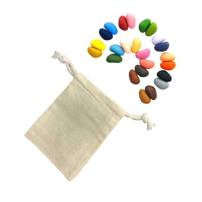 Sale: 24 crayon rocks in a muslin bag