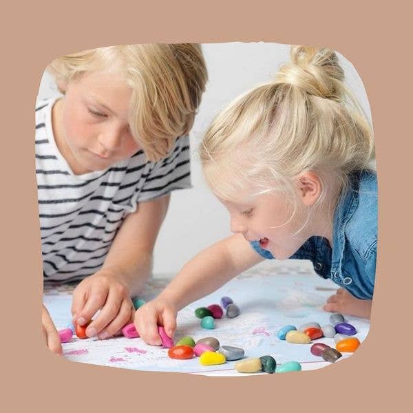 Sale: 24 crayon rocks in a muslin bag