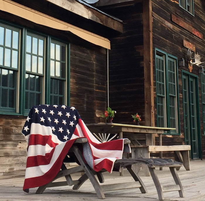 Sale: American Flag Throw Blanket Made in USA 60" x 50" Made in USA