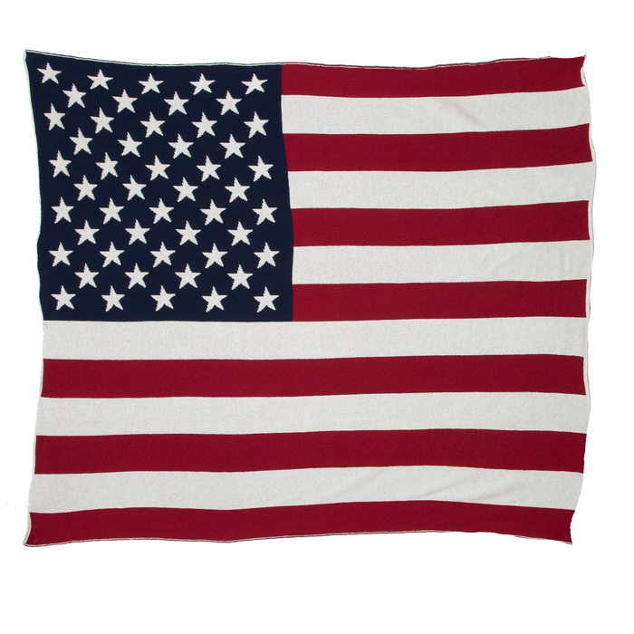Sale: American Flag Throw Blanket Made in USA 60" x 50" Made in USA