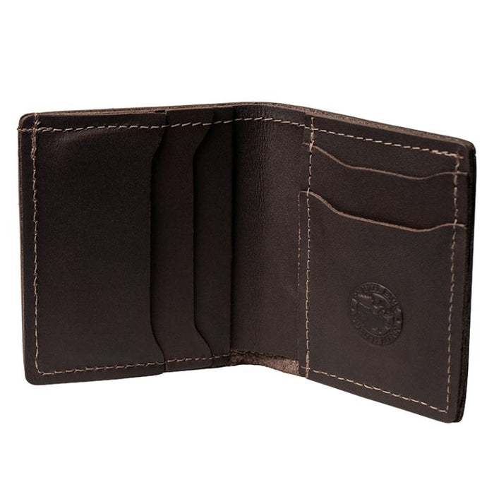 Sale: Brown Leather Bifold Wallet with Lifetime Warranty NSL-0001 Made in USA