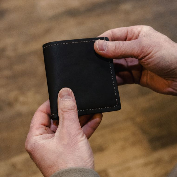 Sale: Brown Leather Bifold Wallet with Lifetime Warranty NSL-0001 Made in USA