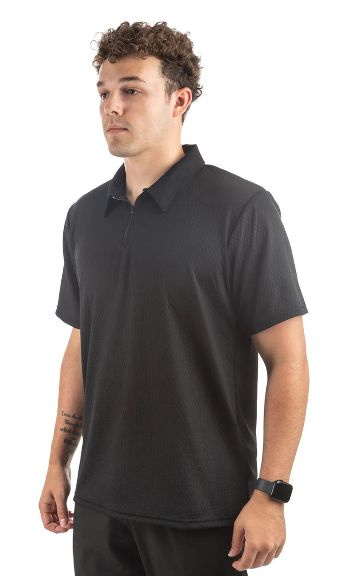Sale: Illusion Mesh Loose Fit Short Sleeve Performance Boss Level Polo Shirt 757IMPB Made in USA