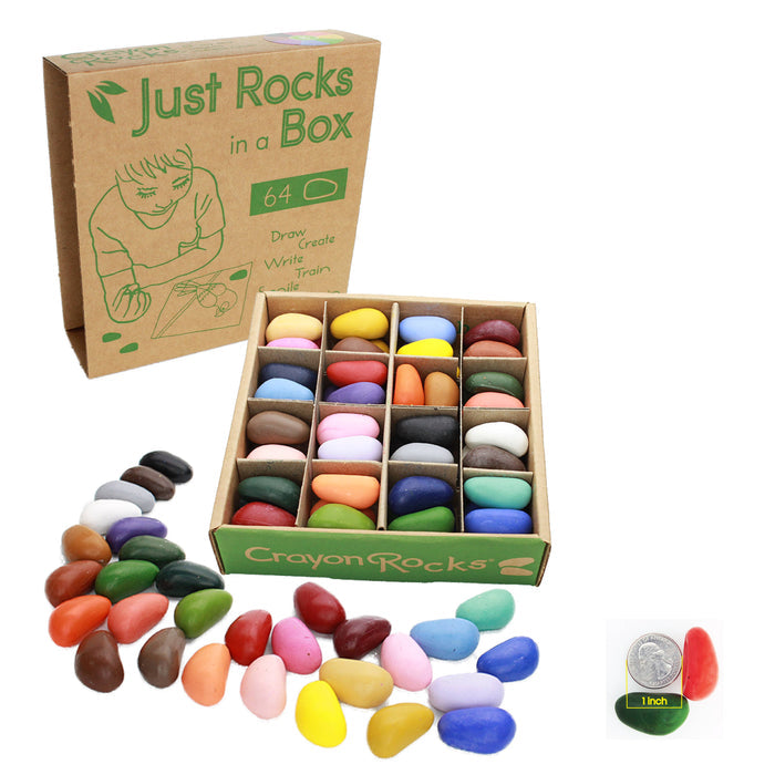 Sale: Just Rocks in a Box - 32 Colors / 64 Crayon Rocks Made in USA