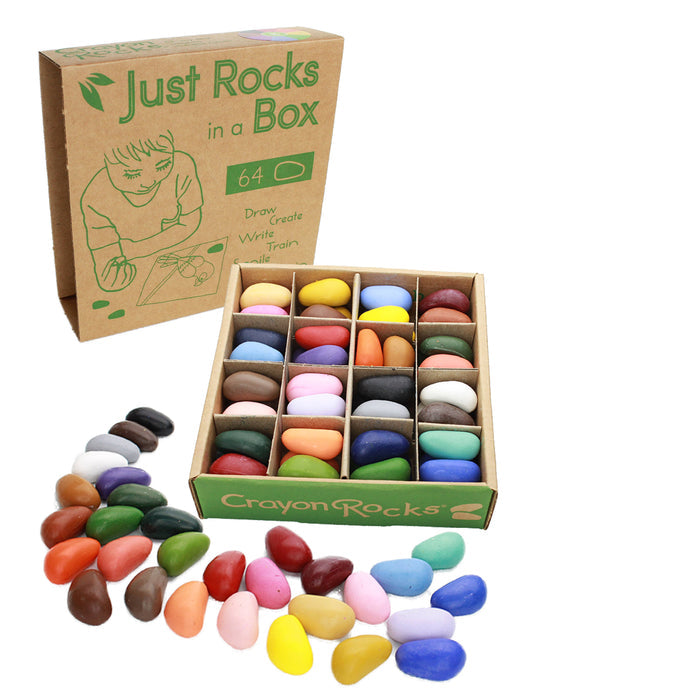 Sale: Just Rocks in a Box - 32 Colors / 64 Crayon Rocks Made in USA