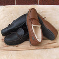 Sale: Men's Cushion-Flex Sole Sheepskin Slippers Made in USA by Footskin 4400S-CFS