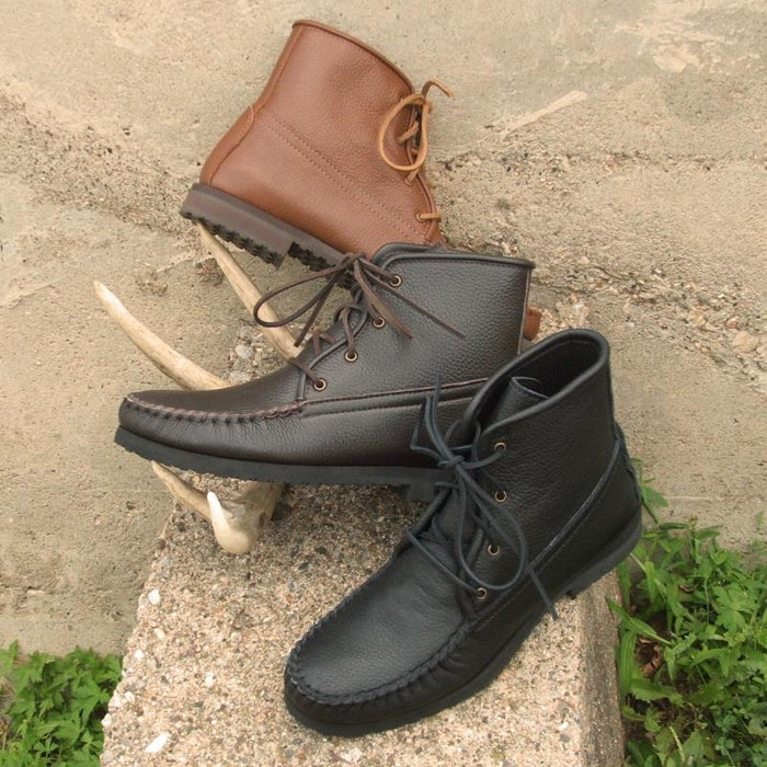 Sale: Men's Deertan Walking Boots Made in USA by Footskins #1540-CFS