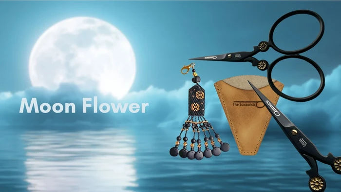 Sale: Moon Flower Beautiful 3" Precision Scissors Made in USA