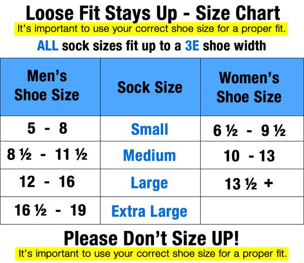 Sale: New 6-Pack Loose Fit Stays Up Solid Color Merino Wool Crew Socks Made in USA by Extra Wide