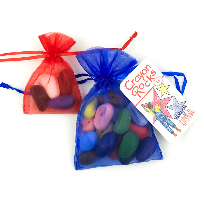 Sale: Patriotic  2 Bag Combo Sets of Crayon Rocks Made in USA