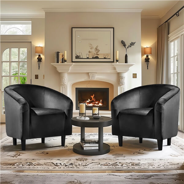 Set of 2 Velvet Club Chair