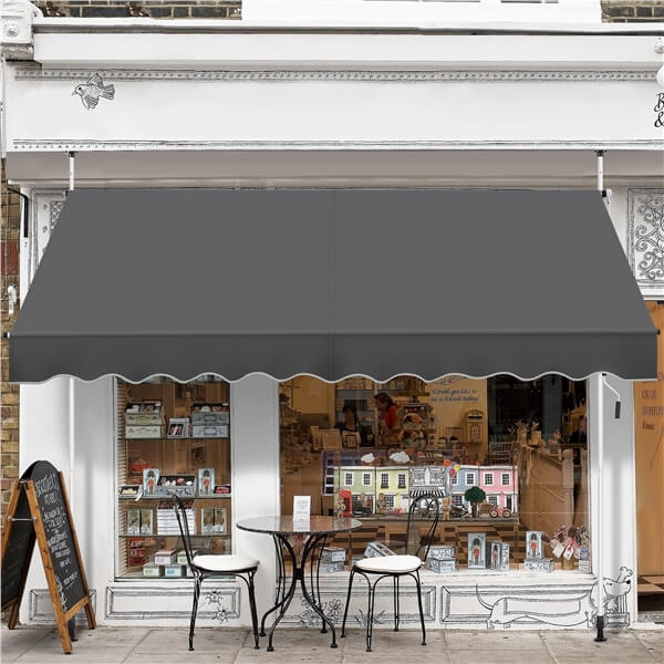 SOBERINE Manual Retractable Awning with Adjustable Angle & Height