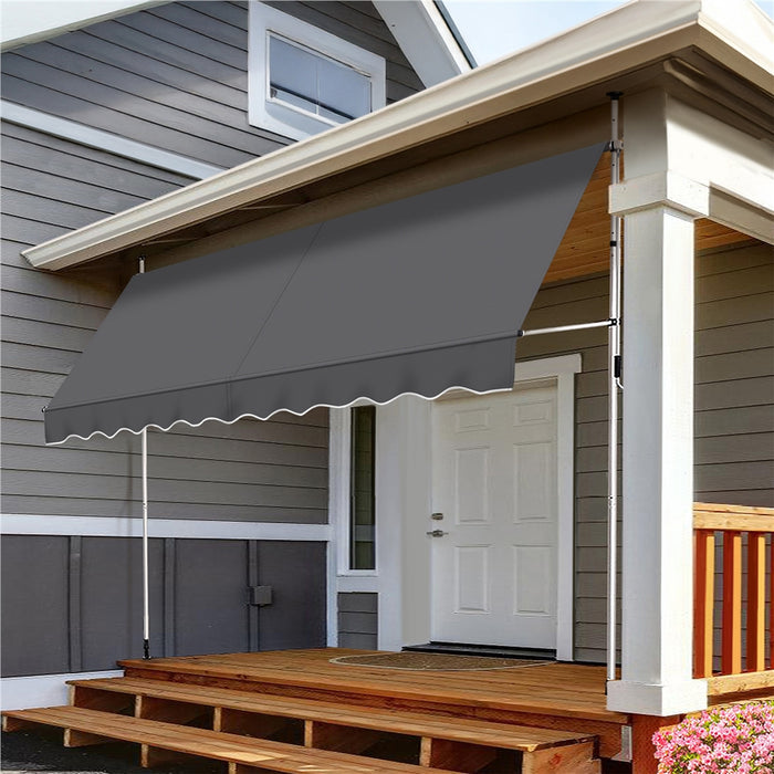 SOBERINE Manual Retractable Awning with Adjustable Angle & Height