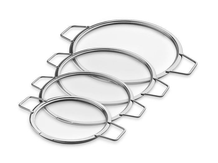 STACKABLE GLASS LIDS – 18/24/26/28 CM – 4 PCS - 1