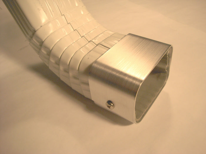 Stainless: 2-Pack 3x4 inch Downspout Shield for String Trimmer Protection Stainless Made in USA