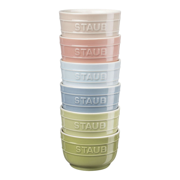 STAUB Ceramique Macaron Ramekin Set of 6 / 9cm - Mixed Colors