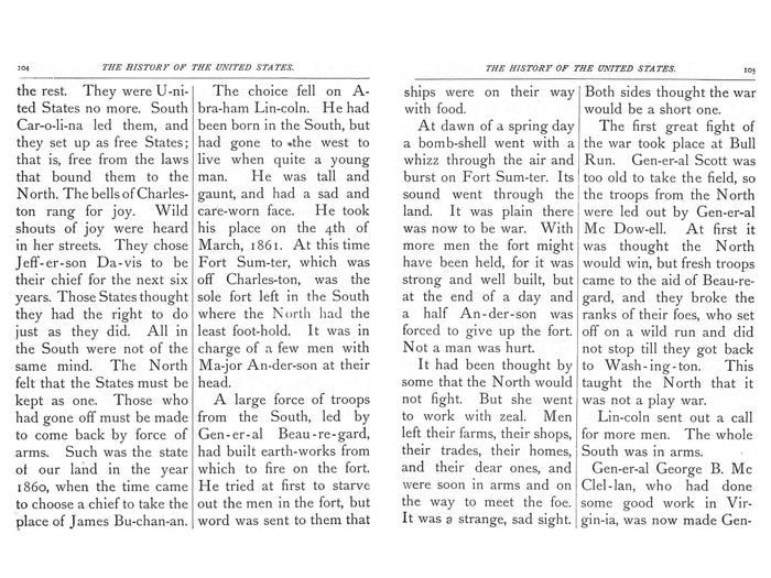The History of the U.S. Told in One Syllable Words