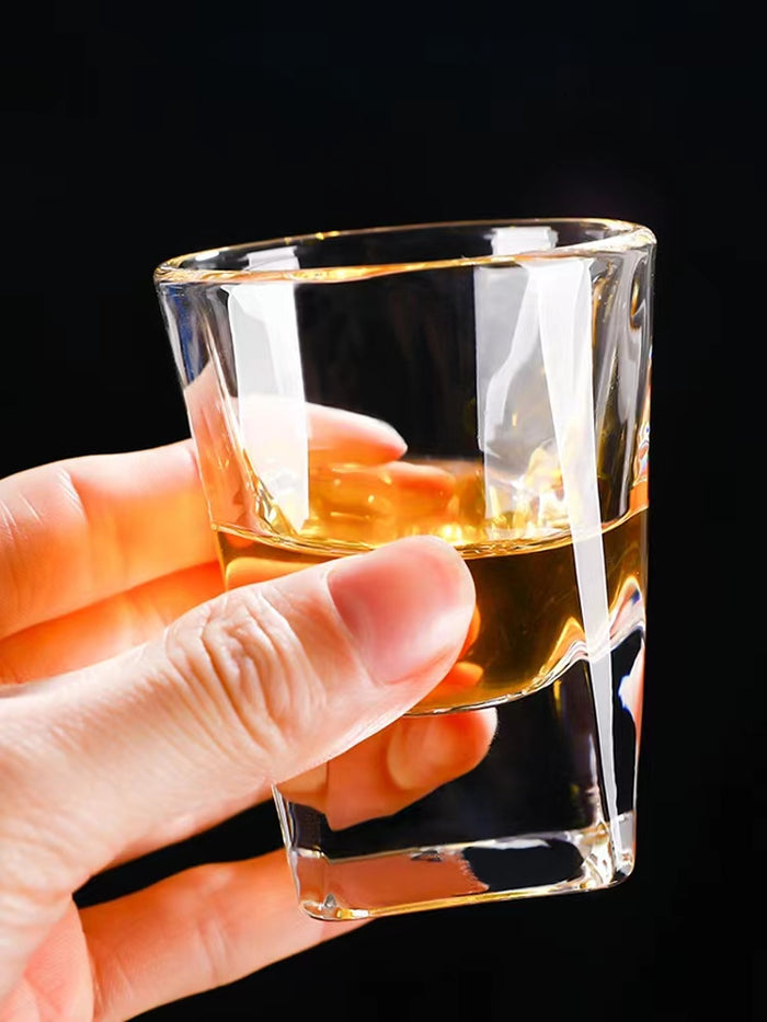 Thick Bottom Square Beer Mug Glass Tea Mug High-End Whisky Mug Bar KTV Spirits Mug