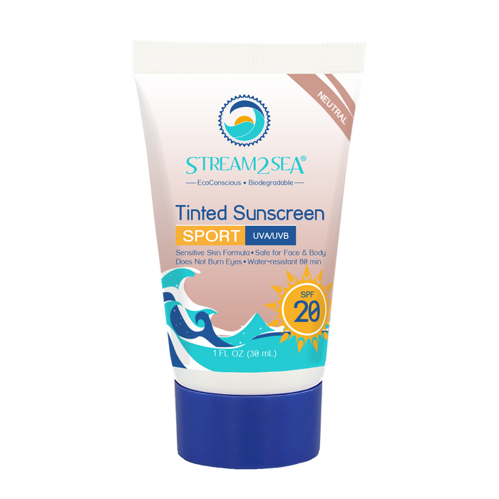 Tinted Mineral Sport Sunscreen SPF 20 | Travel Size 1 oz