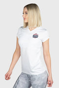 USA's 250 Birthday Women's V-Neck Microtech™ T-shirt by WSI Made in USA 704WLSSWL
