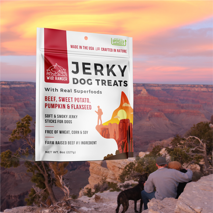 Wild Ranger Beef Jerky & Superfoods Dog Treats 8oz Made in USA